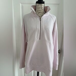 PINK Victoria's Secret Light Pink Quarter-Zip Sweatshirt